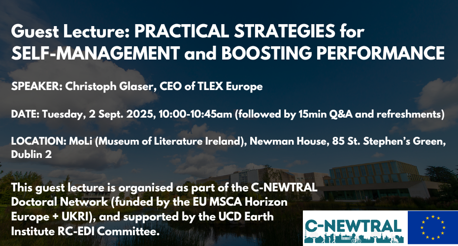 Lecture: Practical strategies for self-management and boosting performance
